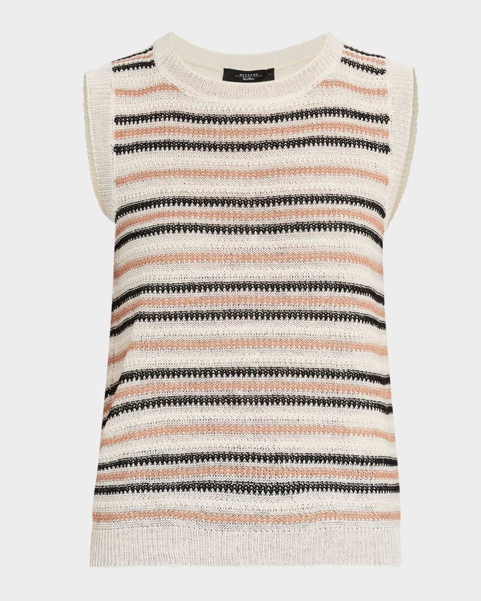 Ciad Sleeveless Striped Knit Top